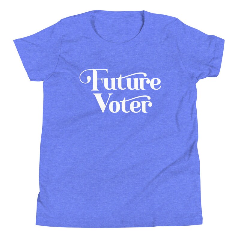 Future Voter Youth T Shirt, Kids political shirt, Vote shirt for kids, Future President Shirt Kids, Biden Harris 2020 Kids Shirt image 4