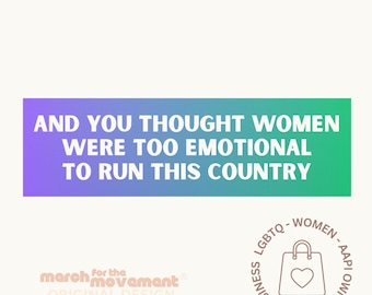 Feminist Car Magnet: Women Empowerment Bumper Sticker - Activist Gift