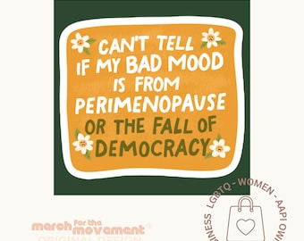 Fall of Democracy Car Magnet – Weatherproof Liberal Activist Accessory