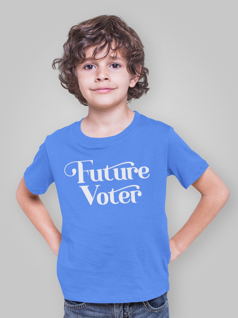 Future Voter Youth T Shirt, Kids political shirt, Vote shirt for kids, Future President Shirt Kids, Biden Harris 2020 Kids Shirt image 1