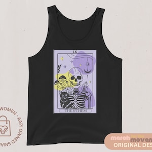 Ze hen niet-binaire Tarot Card Tank Top, niet-binair niet-binair shirt, voornaamwoorden tank, trots tank top man, ze ze hoed, ze ze shirt