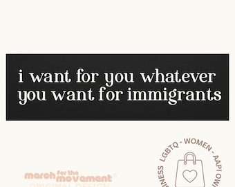 Pro-Immigrant Magnet: Human Rights Bumper Sticker