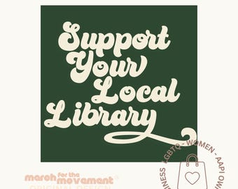 Support Your Local Library Magnet: Book Lover Car Decor