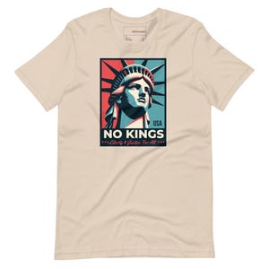 No Kings T-Shirt, Anti-Authoritarian Shirt, Political Graphic Tee, Resistance Tee, LGBTQ Women-Owned, Power to the People