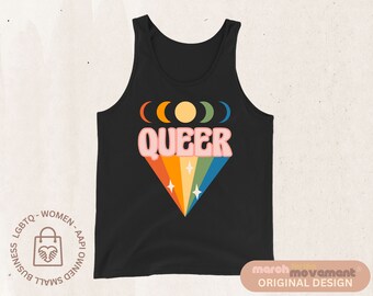 Camiseta sin mangas del Orgullo Queer: Ropa con los colores del arcoíris LGBTQ