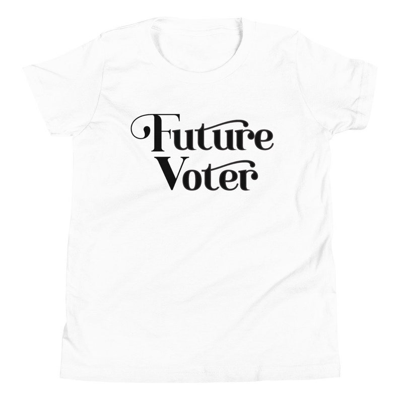 Future Voter Youth T Shirt, Kids political shirt, Vote shirt for kids, Future President Shirt Kids, Biden Harris 2020 Kids Shirt image 2