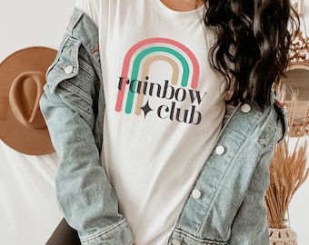 Rainbow Club | Retro Pride Shirt | Pride T Shirt | Lesbian Pride Shirt | Gay Pride Shirt | LGBTQ Pride Shirt | Pride Shirts Women