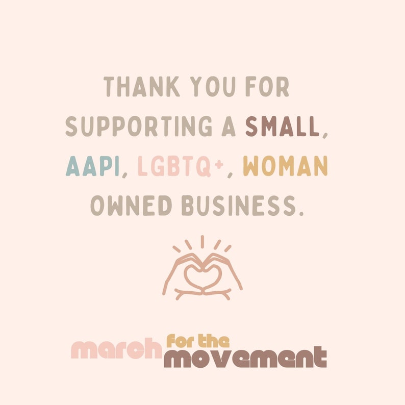a pink background with the words thank you for supporting a small, aapi,