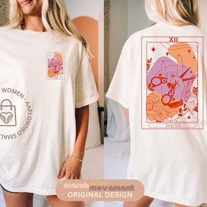 IYKYK Lesben Sapphic Tarot Karte Comfort Farben Tshirt, Vintage Lesben Tshirt, Cooles Queer Komfort Farben Shirt, Marsch für die Bewegung