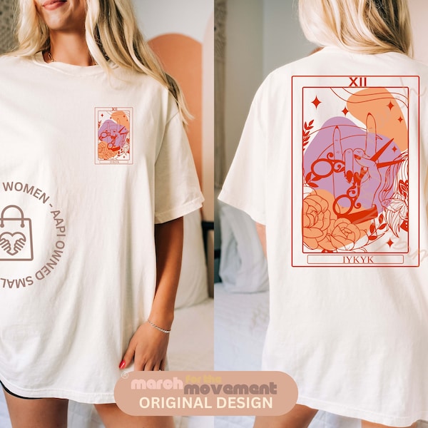 IYKYK T-shirt voor lesbische tarotkaarten: Queer Comfort Colors T-shirt