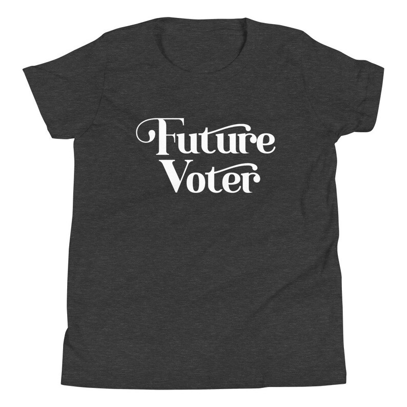 Future Voter Youth T Shirt, Kids political shirt, Vote shirt for kids, Future President Shirt Kids, Biden Harris 2020 Kids Shirt image 7