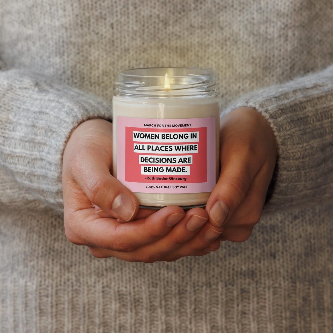 Ruth Bader Ginsburg Soy Candle – Feminist Inspiration, Women Belong in ...