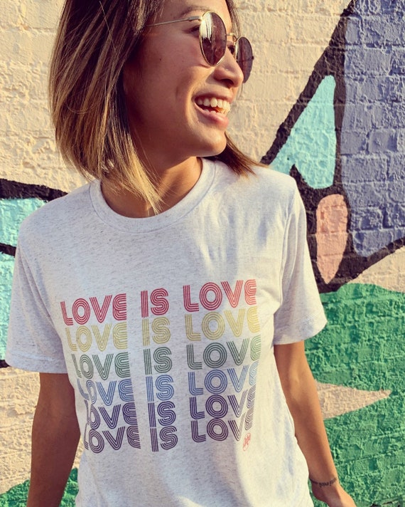 Love Is Love Shirt - Gay Pride Shirt Vintage Rainbow LGBT Love Is Love Shirt - Gay Pride Shirt Vintage Rainbow LGBT