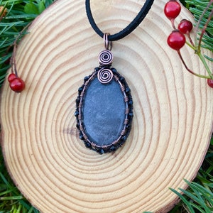 Silver Sheen Obsidian Necklace, Crystal Jewelry, Wire Wrapped Stone, Obsidian Jewelry, Gift For Her, Boho Hippie Jewelry, Witchy, Handmade
