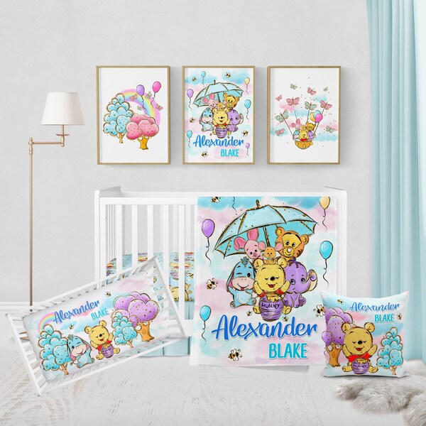 Winnie the Pooh Crib Bedding Etsy