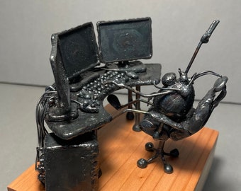 Gamer at desk