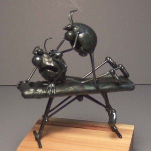 Massage table scene, 2 flea