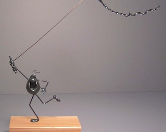 Old fashion kite, running