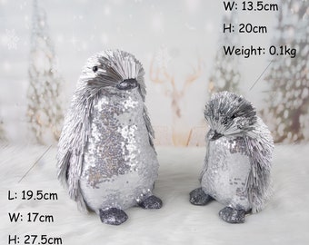 Christmas animal penguin decoration high quality crafts small penguin tabletop ornament