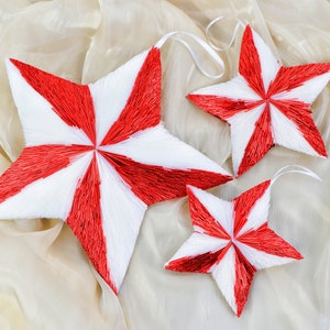 Modern Christmas Star Baubles: Hanging Decoration
