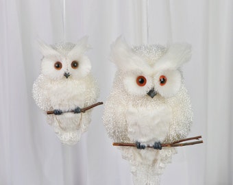Winter Style christmas Festive owl Hanging Decoration – Handcrafted Christmas Decoration for Festive stage decoration