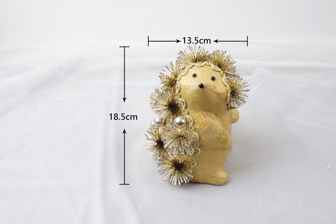 Glitter Hedgehog Ornament Delicate Animal Ornament for Etsy