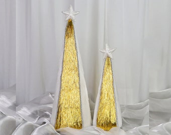 New Arrival Decorative assorted colors Star Cone Trees Christmas Decoration Christmas Table Centrepiece