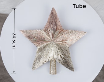 Personalized Gradient Color Star Christmas Tree Topper