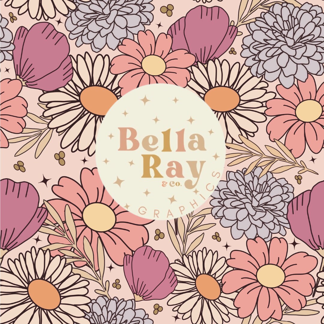Pink Spring Floral Seamless Pattern Girly Flowers - Etsy