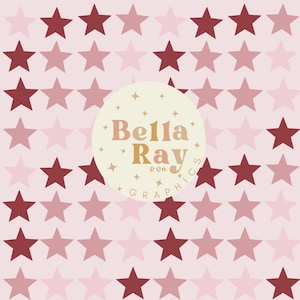 pink variant stars valentines seamless pattern