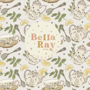 Tea Party Seamless Pattern