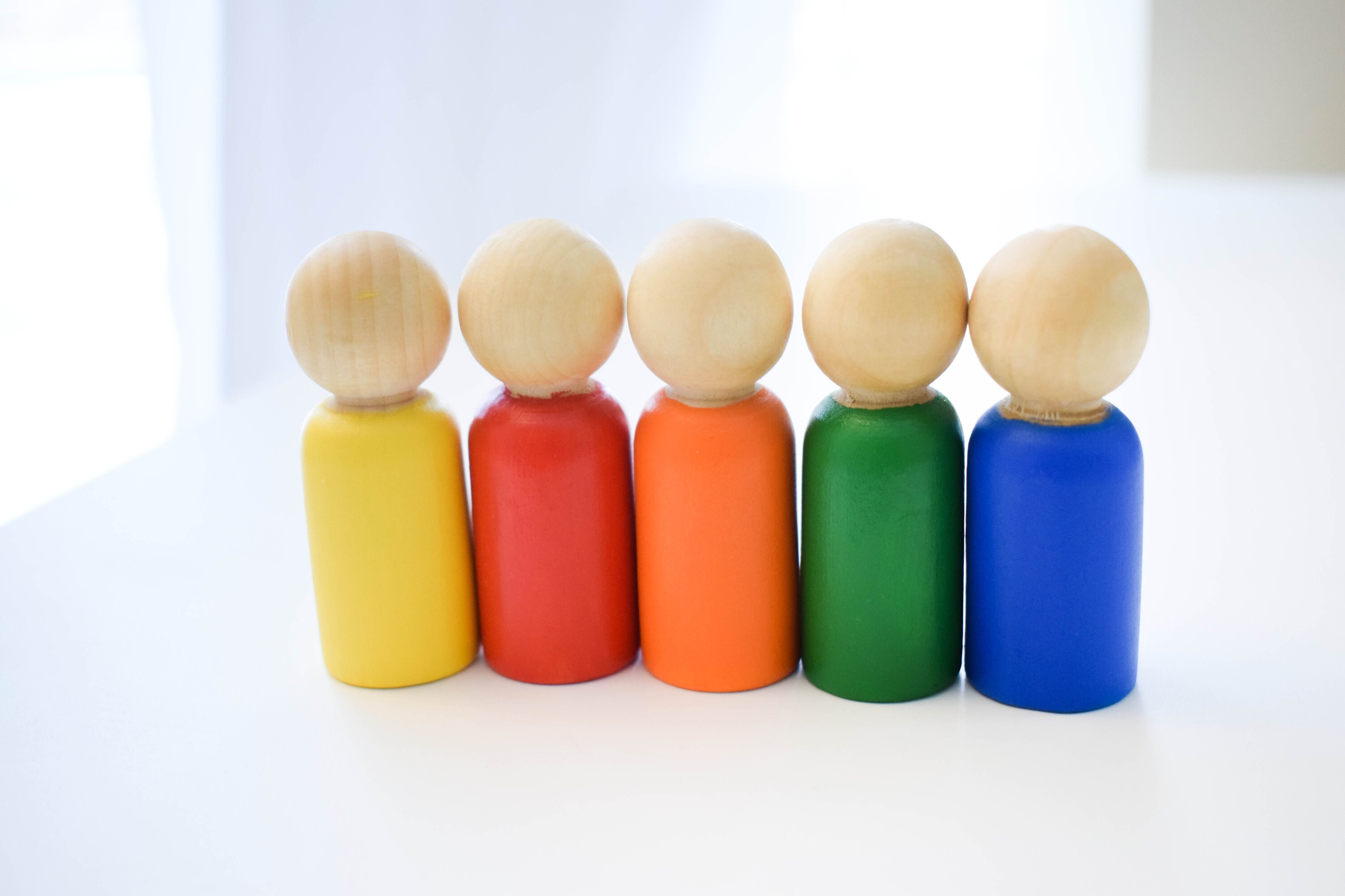 rainbow peg people