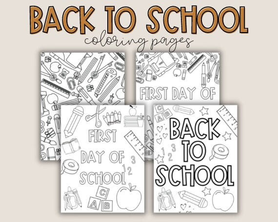 Back to School Coloring Pages First Day of School Activities