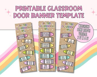 Druckbares Türbanner für das Klassenzimmer | In diesem Klassenzimmer Wir Banner | Walgreens 6x10 Banner | Lehrer Klassenzimmer Dekor | Sofort Download