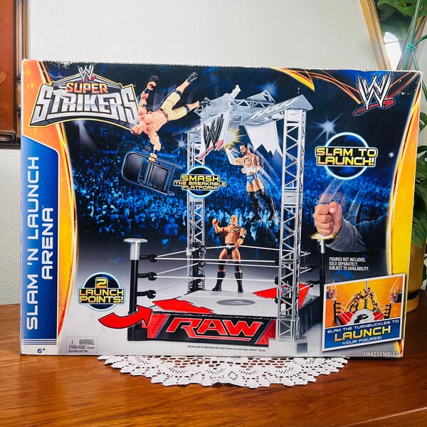 WWF Raw Super Strikers Slam N’ Launch ArenaBy Mattel 2014 Sealed NIB Collectable