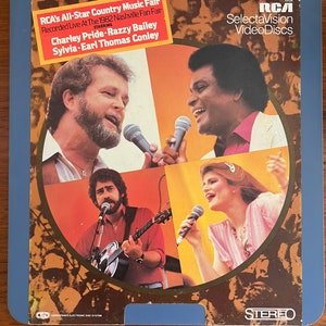 Vintage RCA&#39;s All-Star Country Music Fair Live 1982 Nashville CED Format Laser Disc