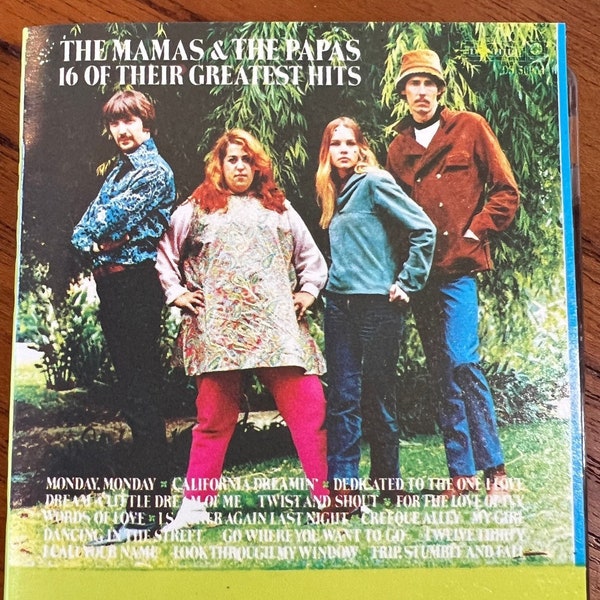 Vintage The Mamas and the Papas “16 of their Greatest Hits” Cassette Tape