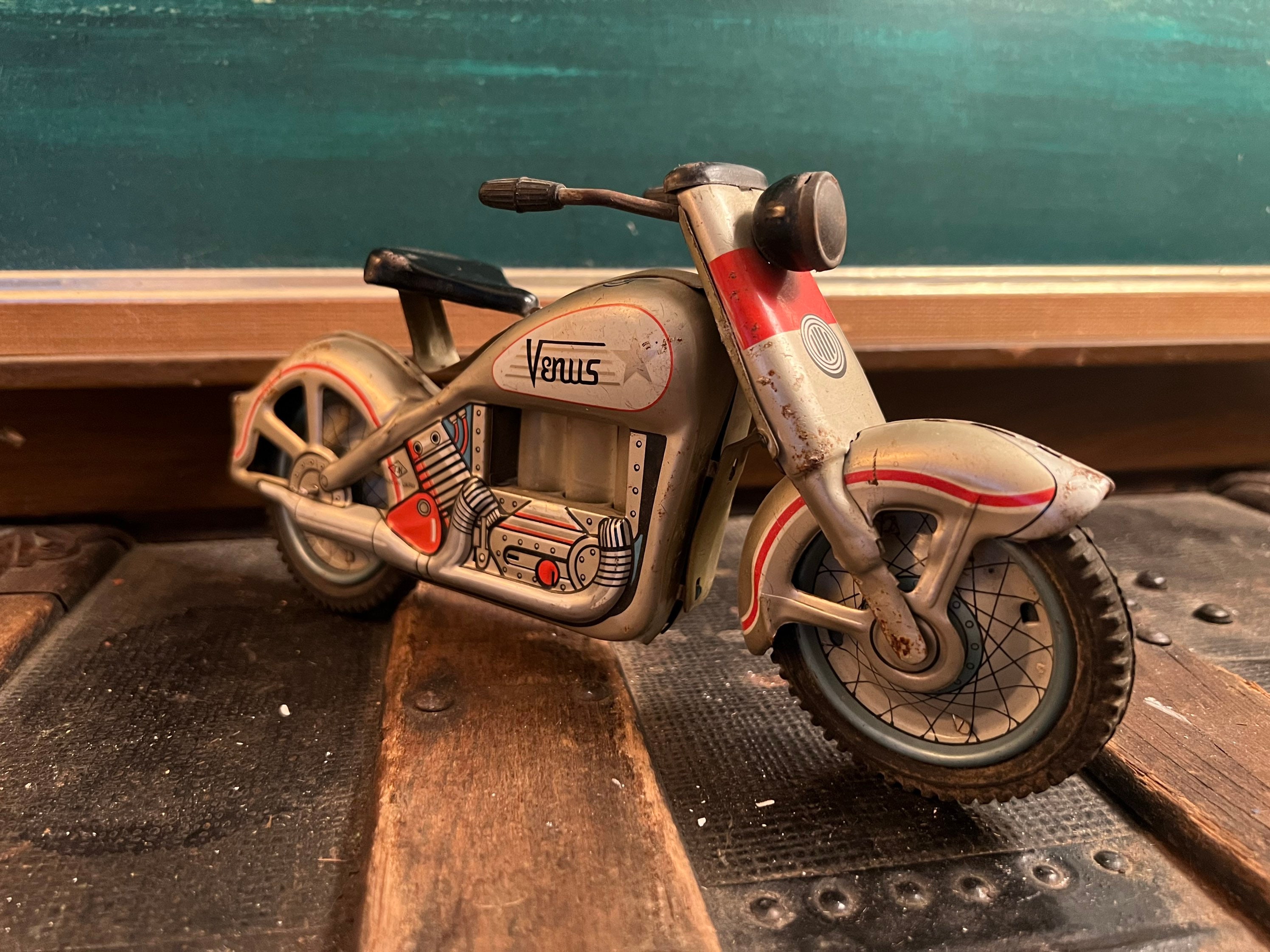Vintage Tin Friction Auto Cycle , Venus Motorcycle Nomura - Etsy