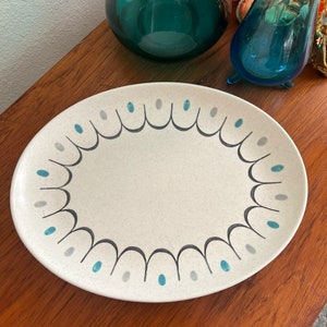 Vintage Metlox Poppy Trail Del Rey Oval 13” Platter Mid Century Modern MCM Made in California