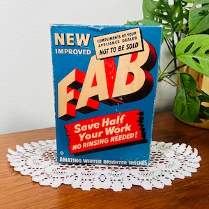 Vintage 1950’s FAB Colgate Palmovie Laundry Soap Promotional Not Sold in Stores Un-Opened Box Full