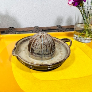 Vintage Mid Century Clay Pottery Juicer Signed