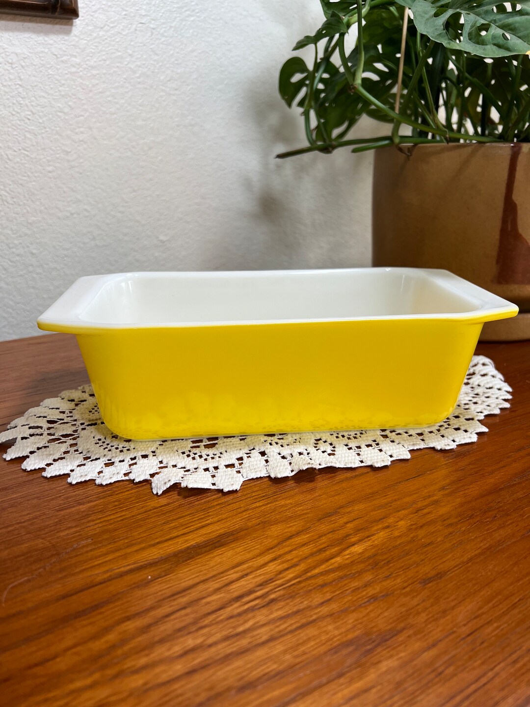 Vintage Pyrex Yellow 813 Bread Loaf Pan 8.5 by 4.5 by 2.5 Etsy Canada