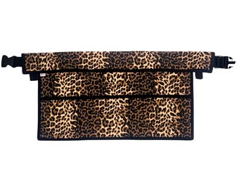 Leopard Print 6-Pocket Utility Belt, Hairstylist Apron, Tool Pouch
