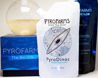Bioluminescent Bio-Orb with PyroDinos (bioluminescent plankton)