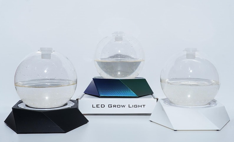 Blue/Green/Black/White Thr3d Labs 3-D Printed Fluorescent Bio-base with timer grow-light & Bio-Orbs.