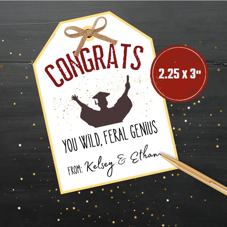 Congratulations Graduate Gift Tags Funny Graduation Gift Tags College ...
