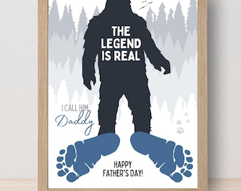 Fathers Day Footprint, Dad Footprint Craft, Daddy Footprints, Foot Print Keepsake, Newborn Footprint, First time Dad Gift, DIY Fathers Day