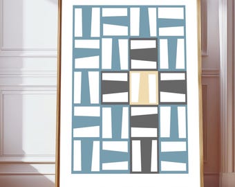 Mid Century Modern Cross Wall Art Modern Christian Art Pastor Gift Inspirational Art Bible Verse Wall Art
