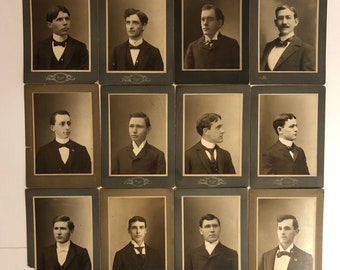 1897-98 Cabinet cards. 15 University Students from Ohio/West Virginia