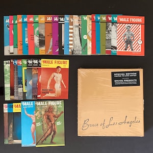 Male Figure Magazine by Bruce of L.A. Complete vintage set! Includes limited edition &quot;Outside/Inside&quot; book and DVD. LGBTQ+ Interest.